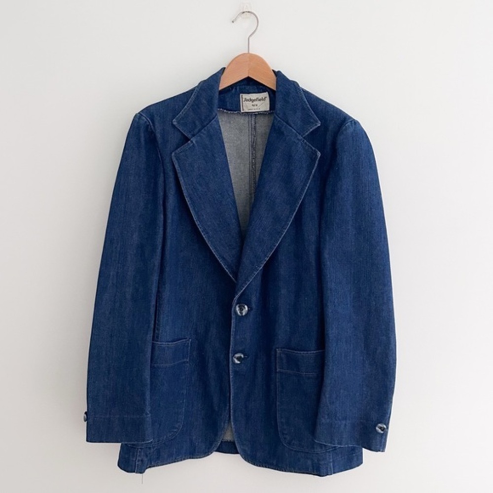 Vintage Sedgefield Denim Blazer Made in the USA Structured Denim Women's Size L